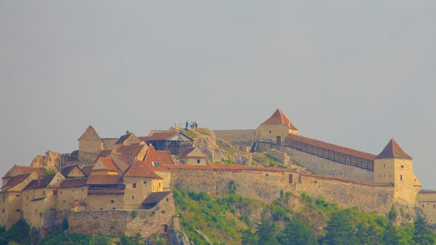 Rasnov Fortress showing a castle and heritage architecture