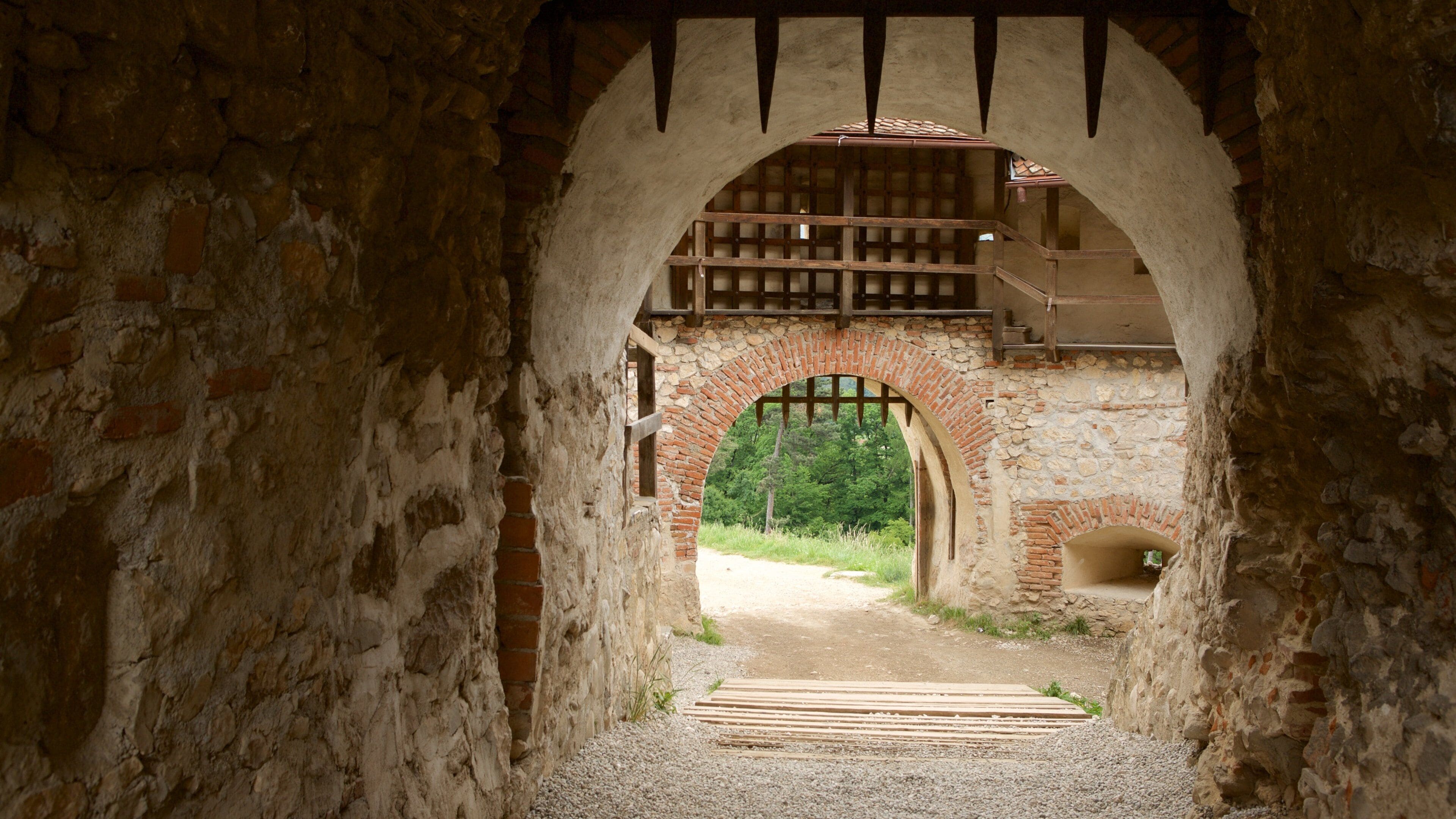 Rasnov Fortress showing château or palace