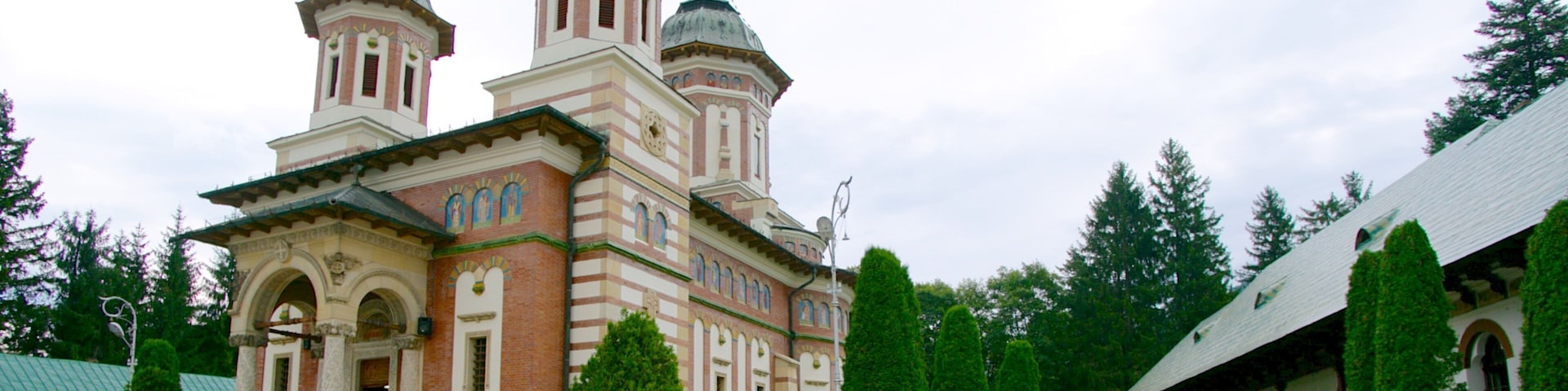 Mosteiro de Sinaia mostrando uma igreja ou catedral e arquitetura de patrimônio