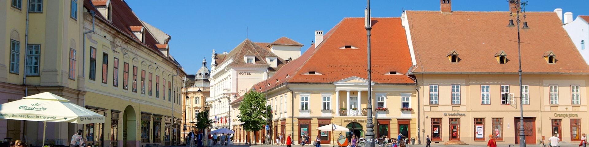 Piata Mare showing a square or plaza