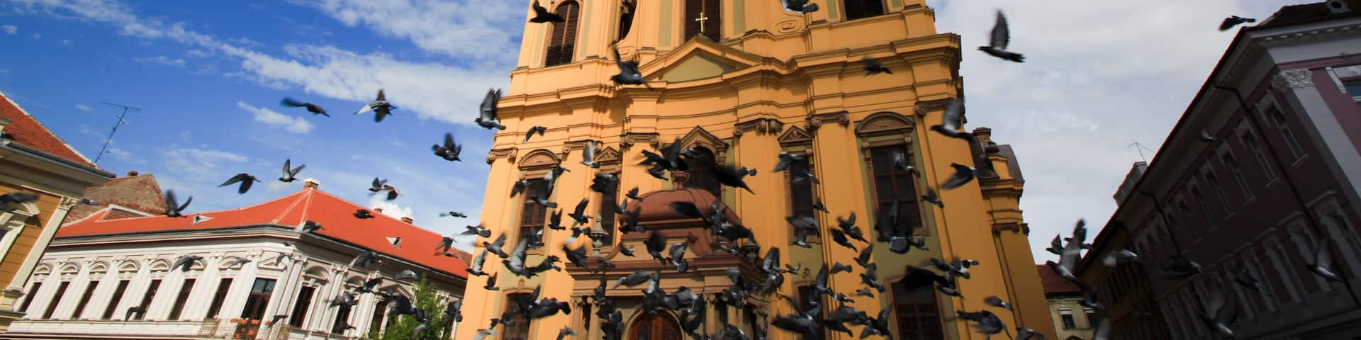 Unirii Square in Timisoara, Romania