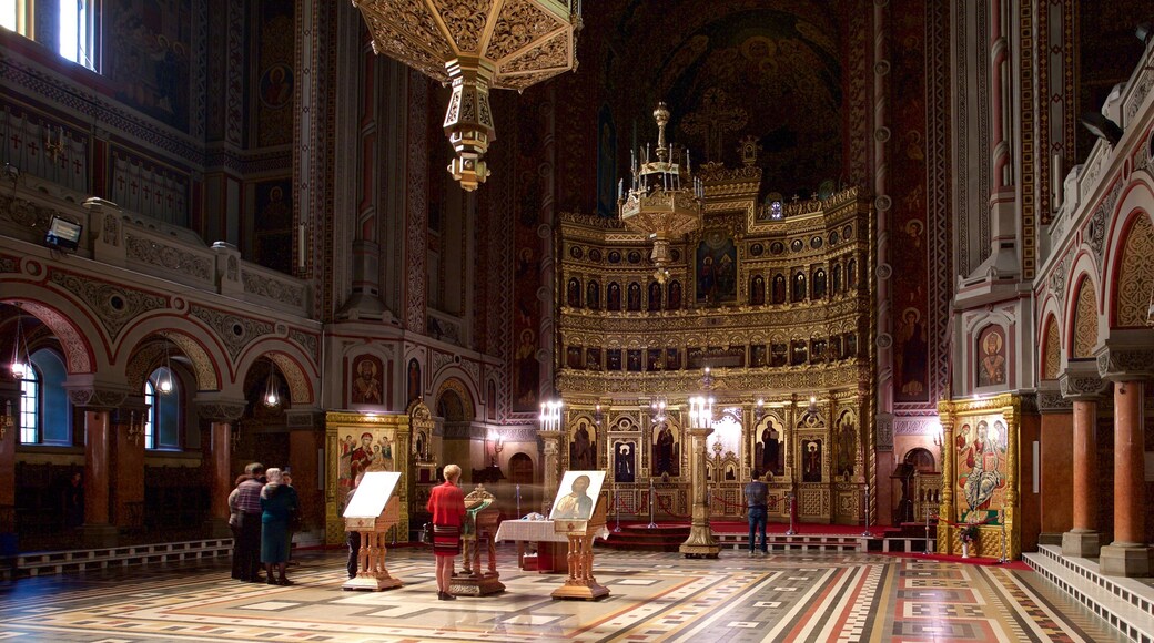 Romanian Orthodox Cathedral showing interior views, a church or cathedral and heritage architecture