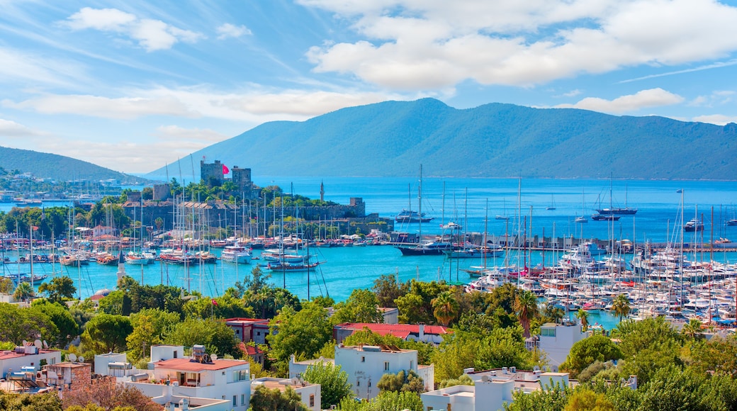 Saint Peter Castle (Bodrum castle) and marina in Bodrum, Turkey