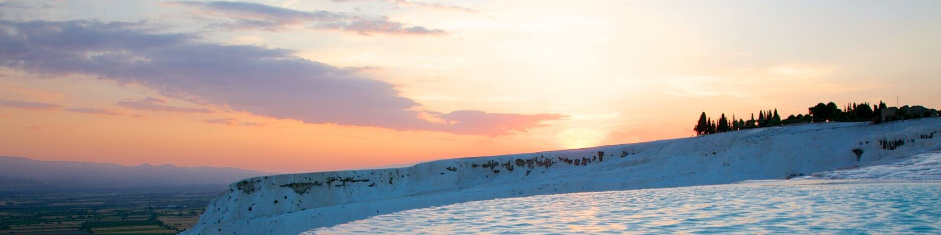 Turkey showing a sunset and snow