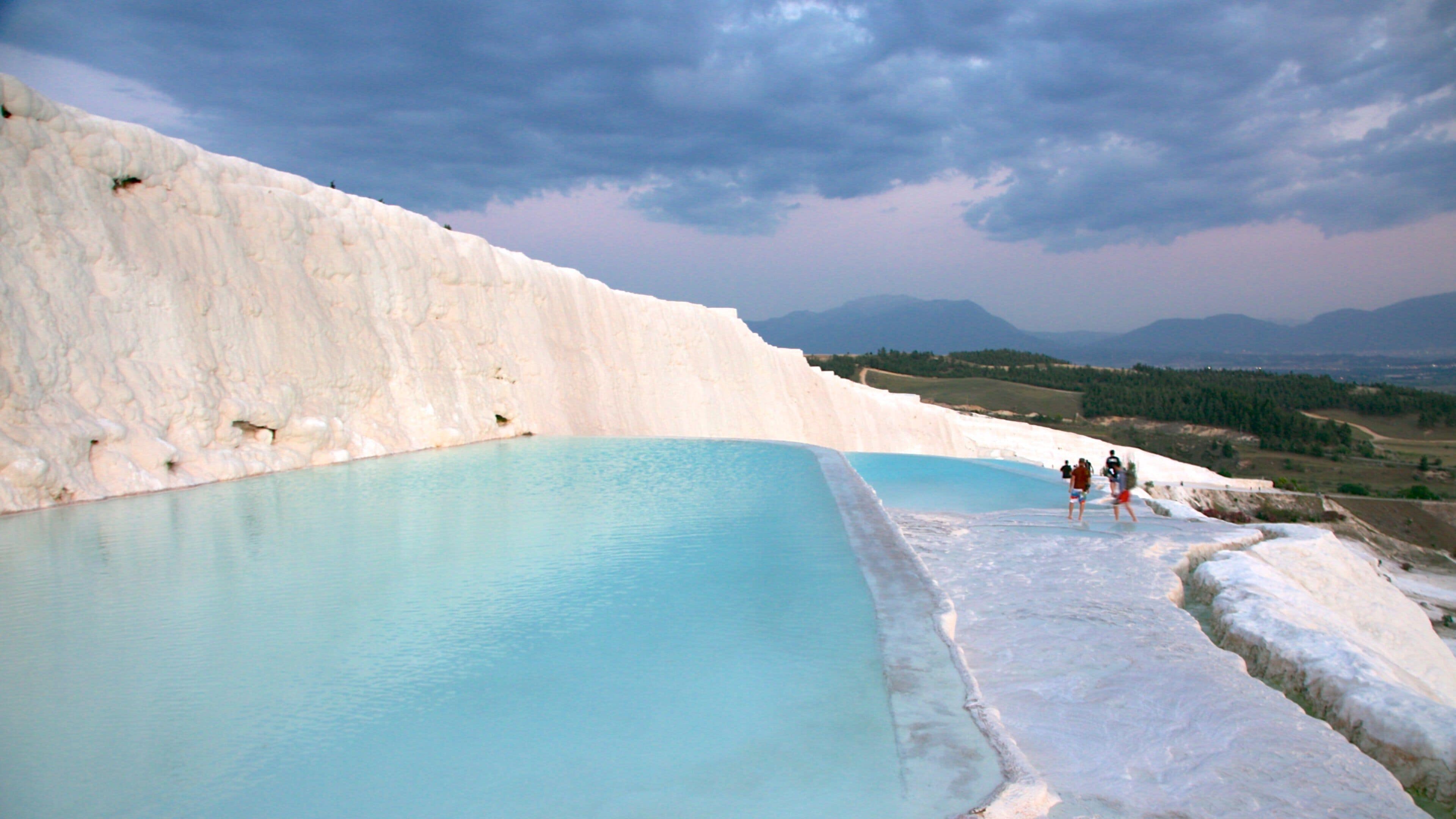 Turkey showing snow and a pool