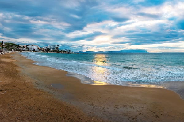 Ladies Beach in Kusadasi Town of Turkey at winter time