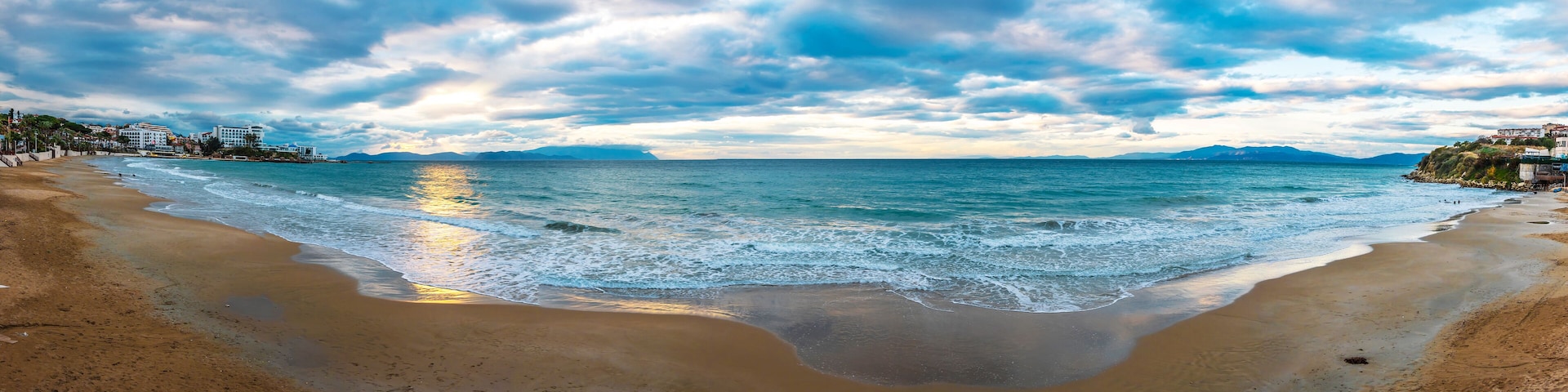 Ladies Beach in Kusadasi Town of Turkey at winter time