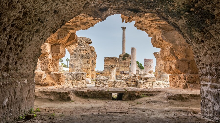 Antonine Baths in Carthage, Tunisia