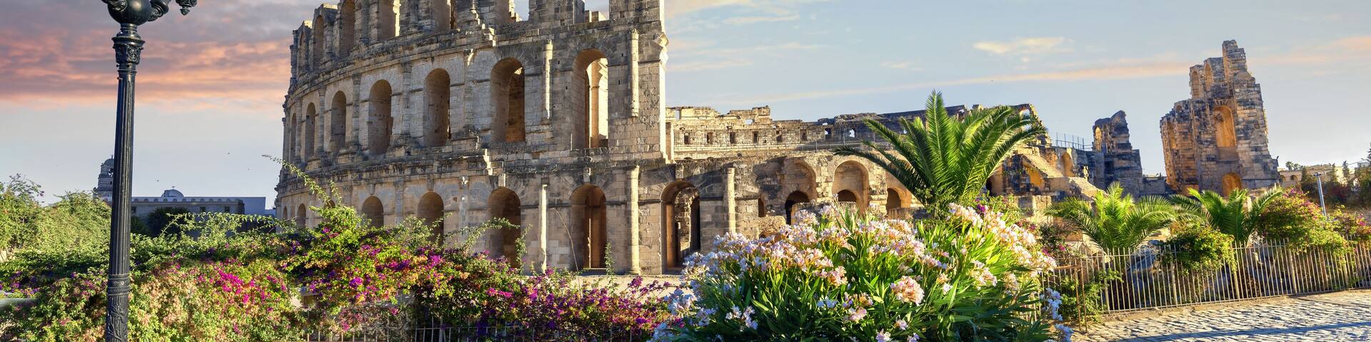 El Djem Colosseum amphitheater. Tunisia, North Africa