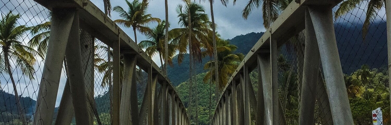 The pedestrian bridge at Maracas Bay. Far away from the food but it's a great spot for pretty views! #Bestof5