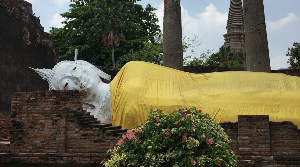 Sleeping Buddha in an ancient temple.