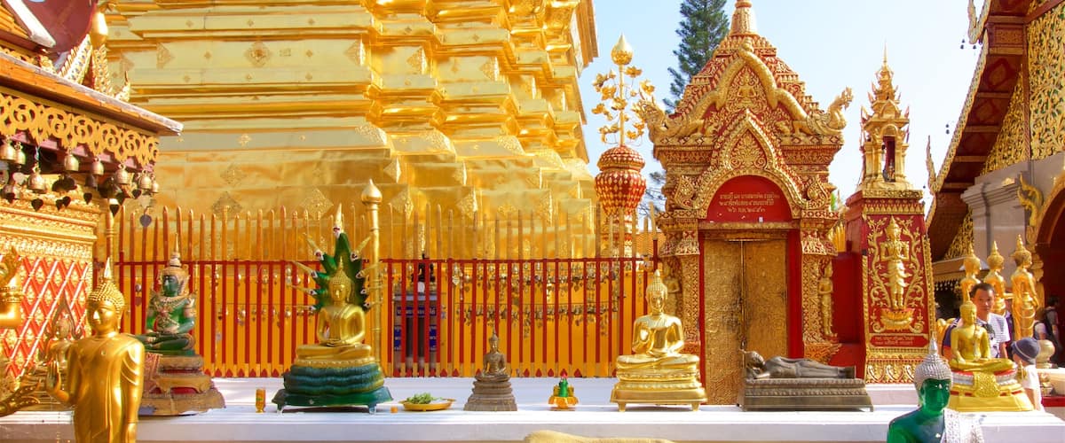 Wat Phrathat Doi Suthep showing a temple or place of worship