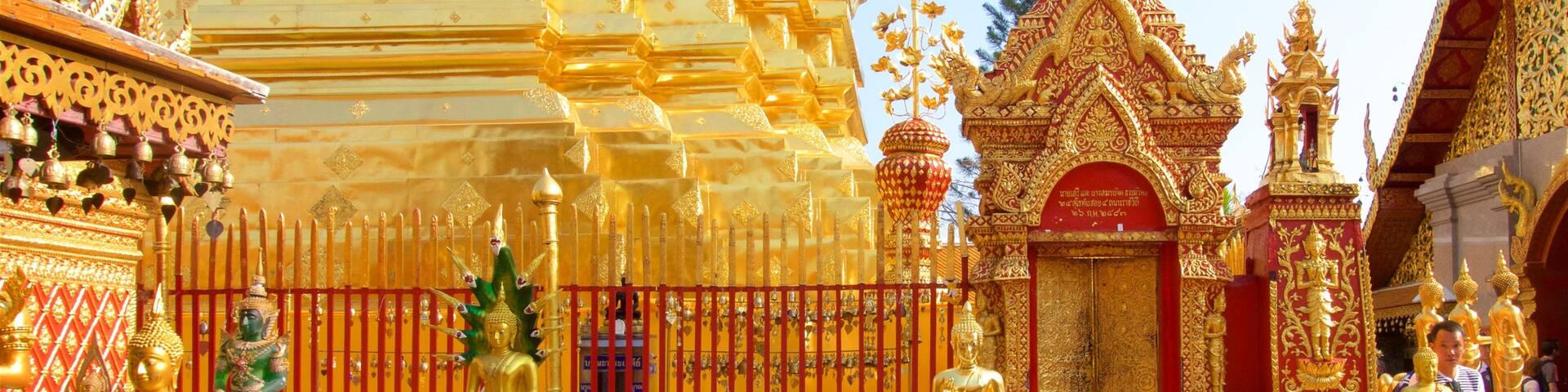 Wat Phrathat Doi Suthep which includes a temple or place of worship