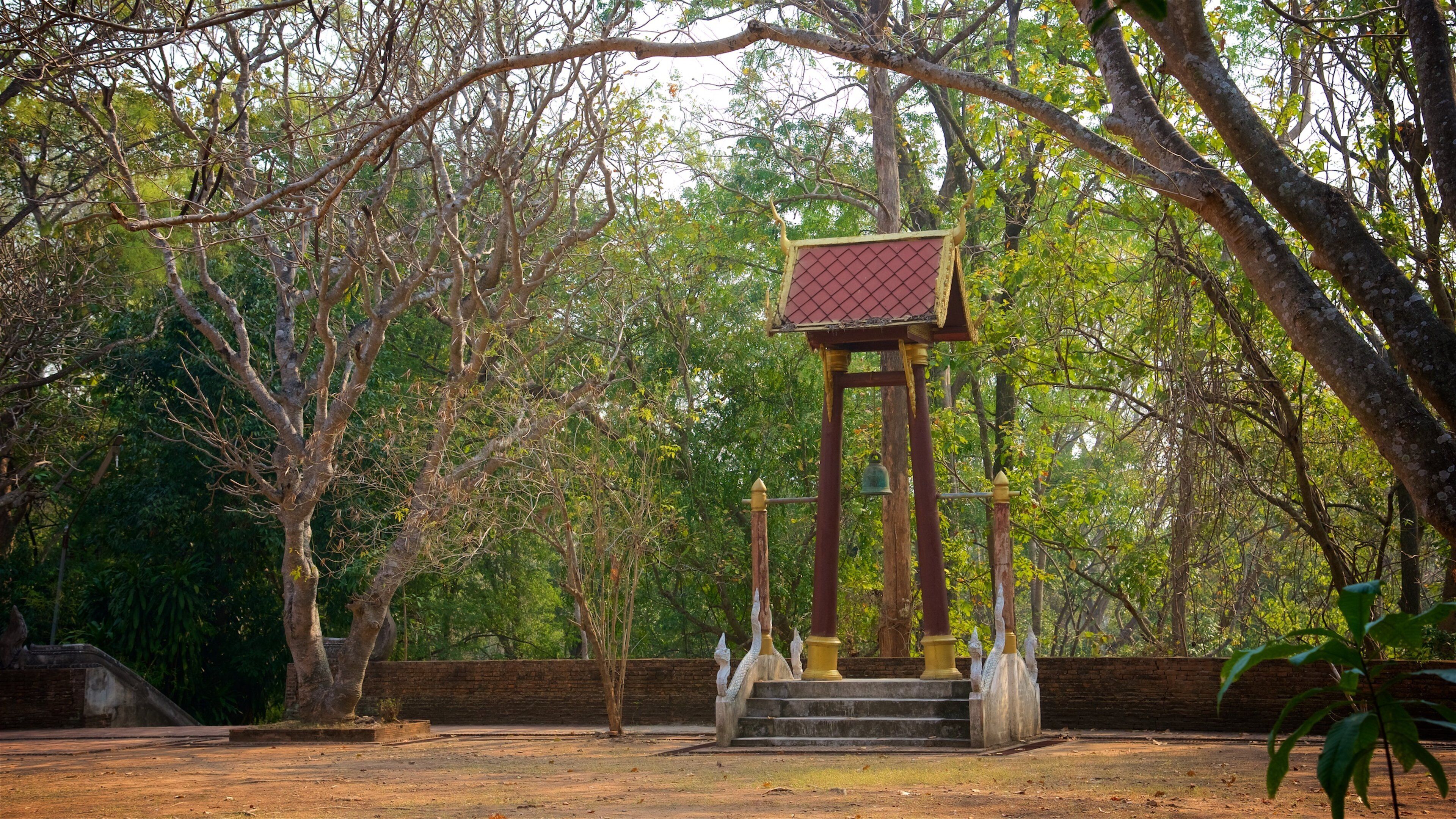 Wat Umong inclusief een plein en een park