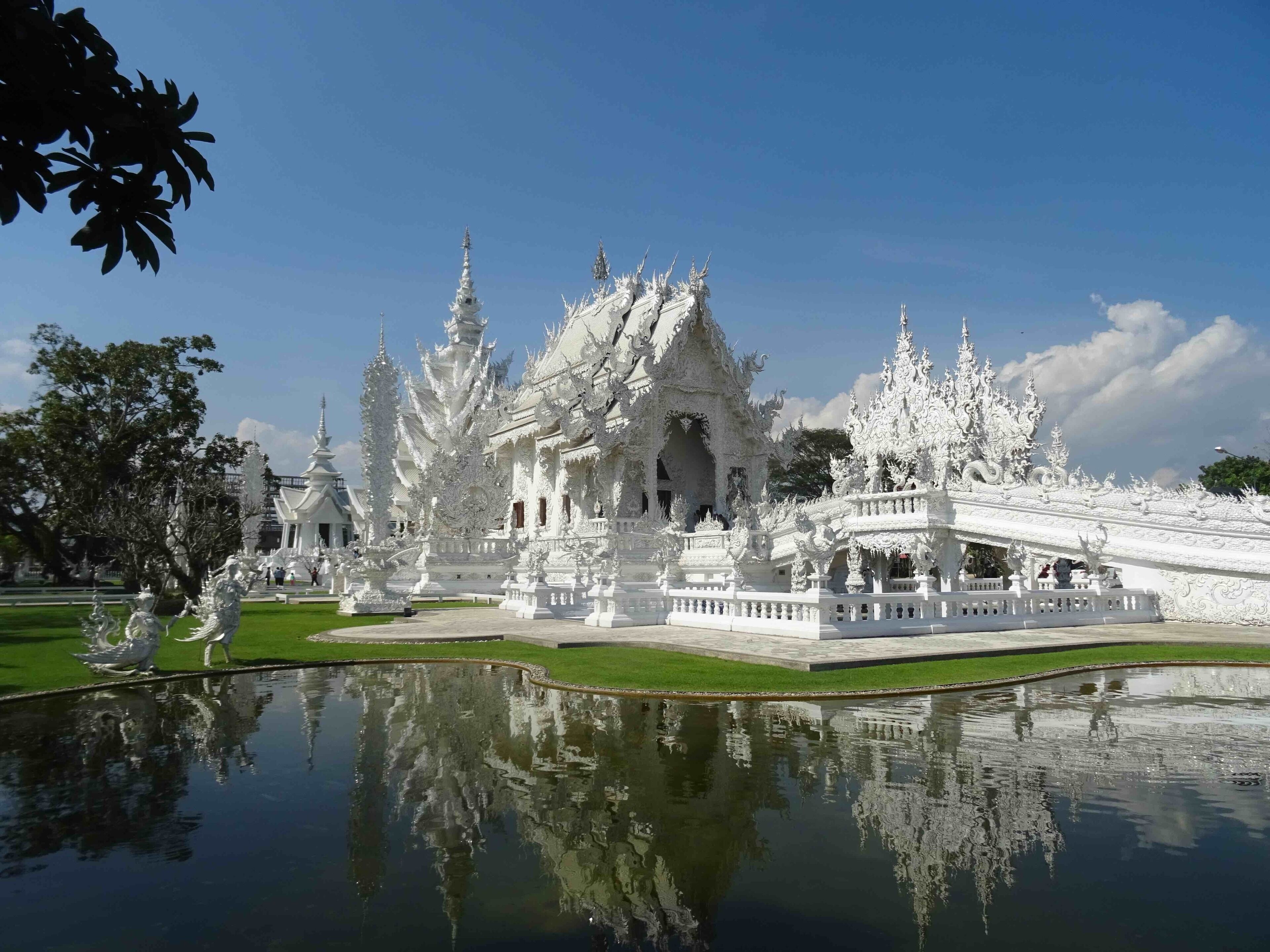 This is the White Temple in Chiang Rai in the north of Thailand. One of the most spectacular buildings I have ever seen!