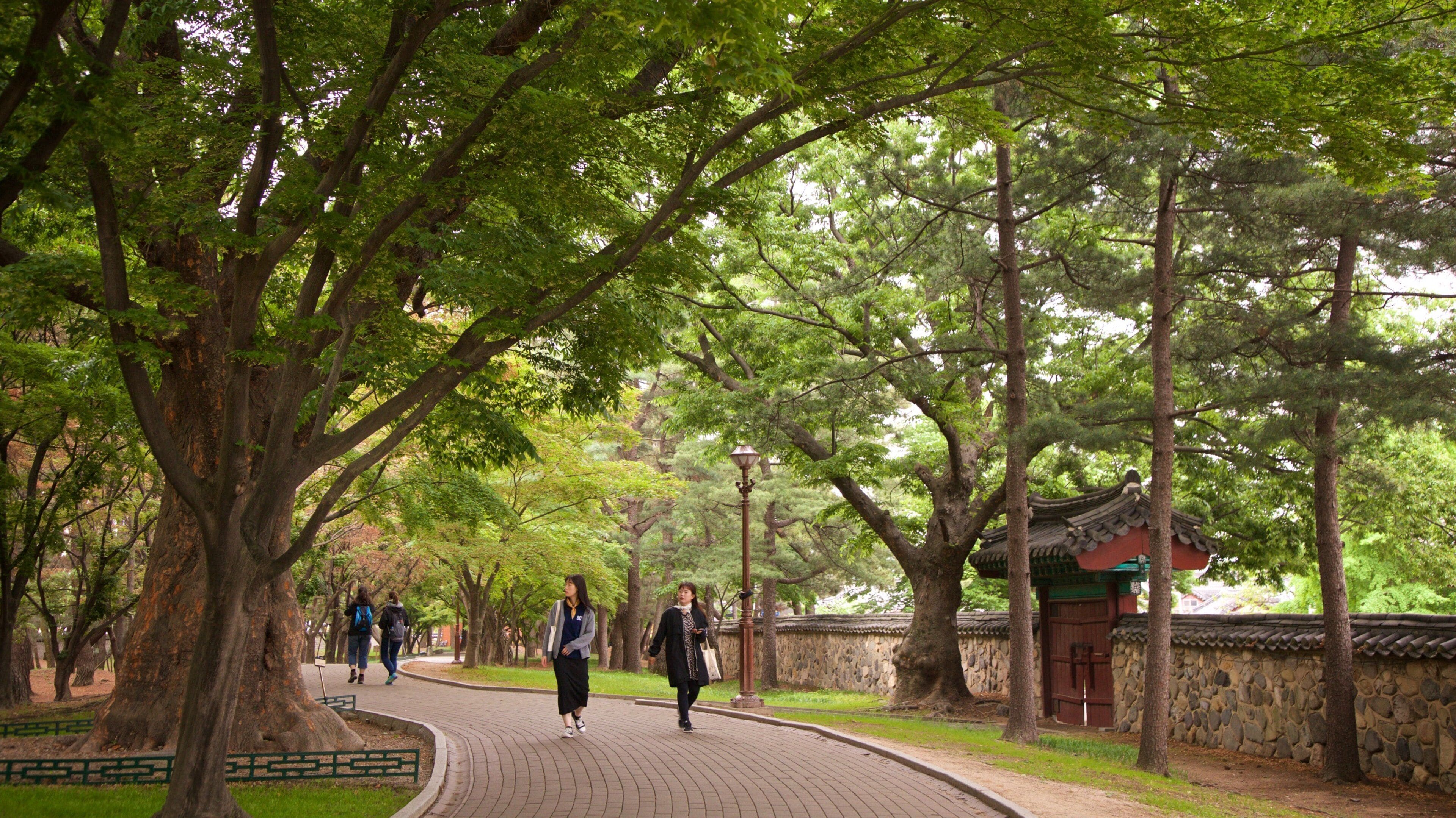 Tumuli Park featuring a garden as well as a couple
