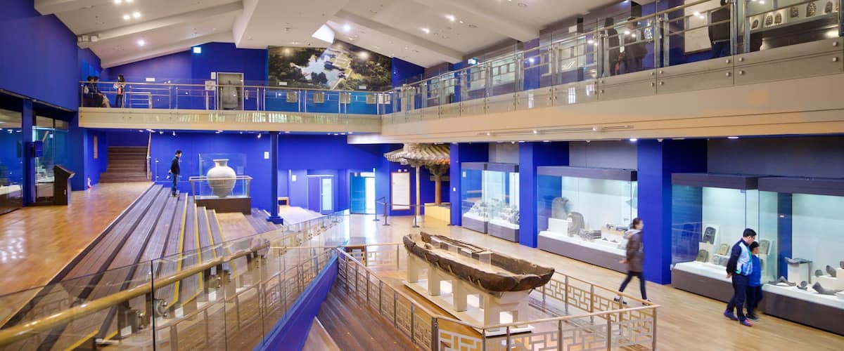 Gyeongju National Museum featuring interior views