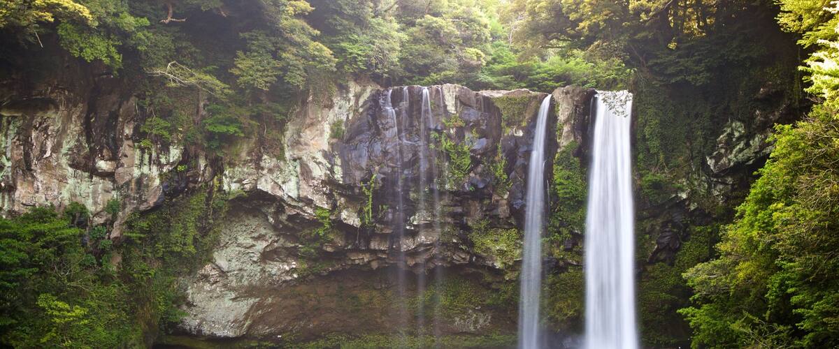 Cheonjiyeon Waterfall which includes a waterfall