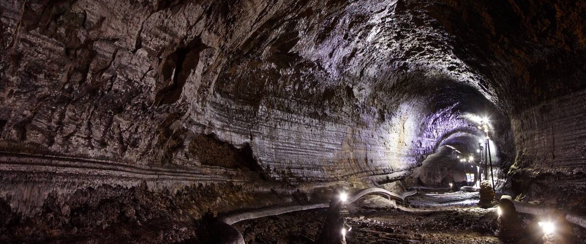 Manjanggul Lava-tube Cave which includes caves