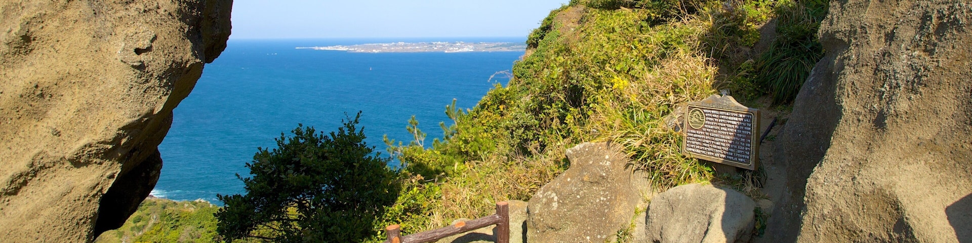 Seongsan Ilchulbong featuring general coastal views, landscape views and tranquil scenes