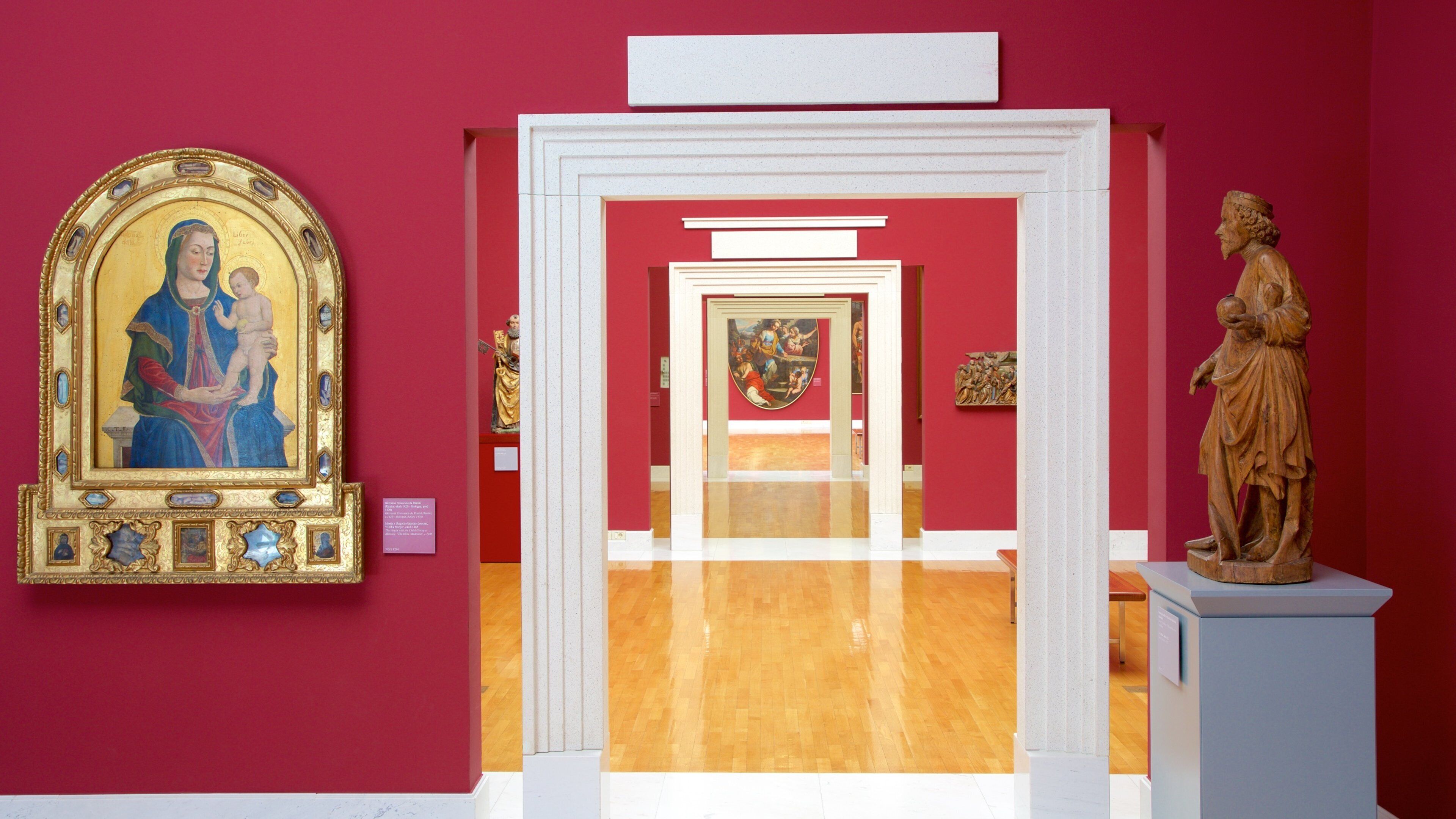 National Gallery of Slovenia featuring interior views