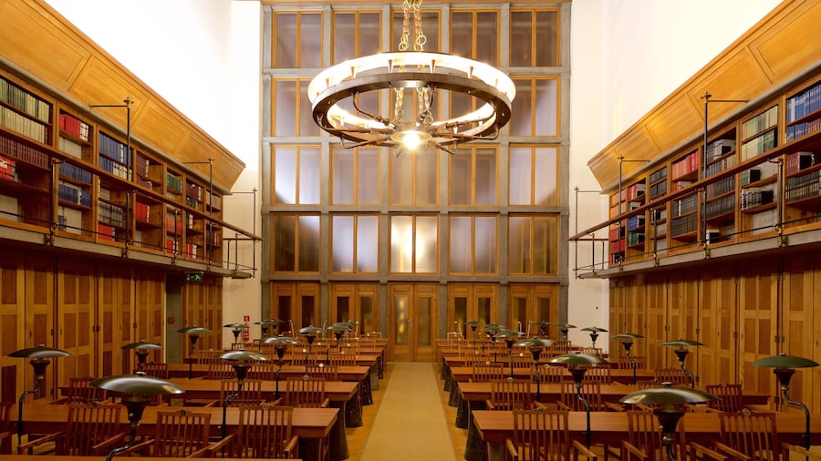 National and University Library of Slovenia which includes interior views