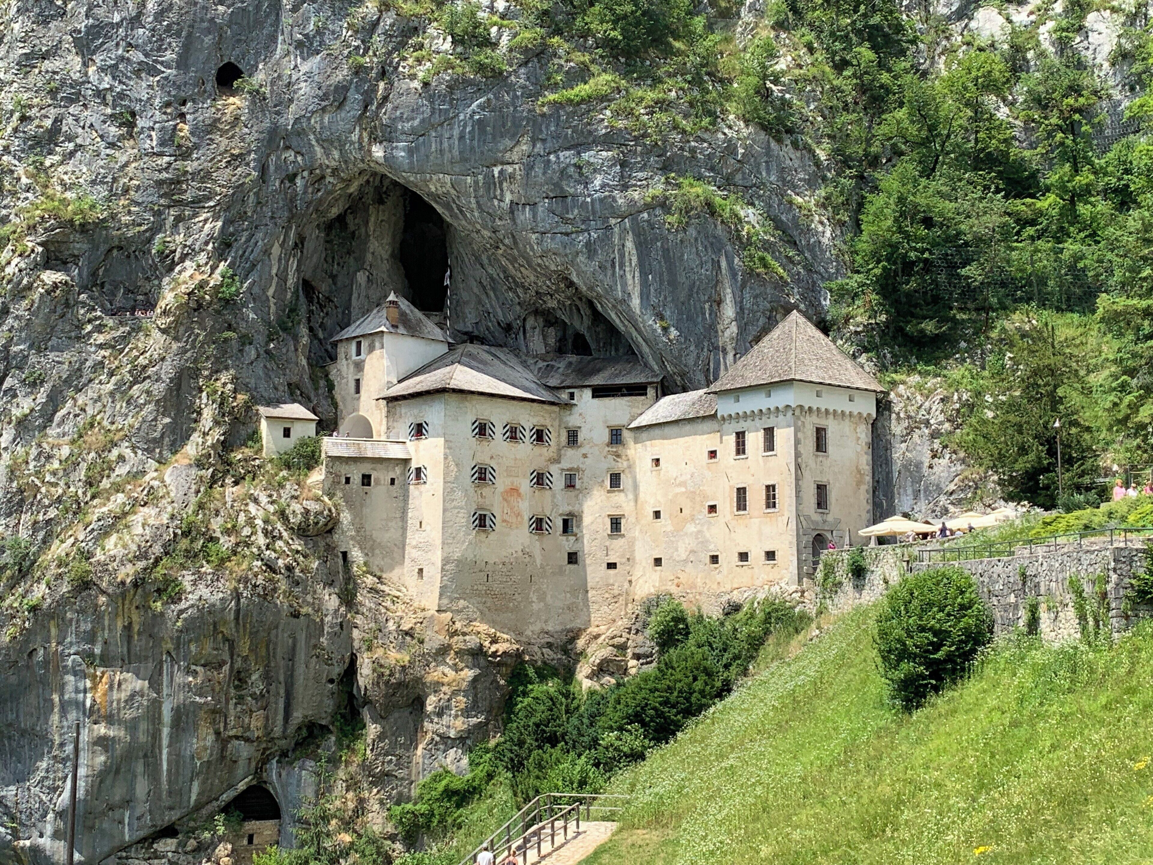 Castle in the side of the rock! Beautiful Predjama Castle in Karst region of Slovenia