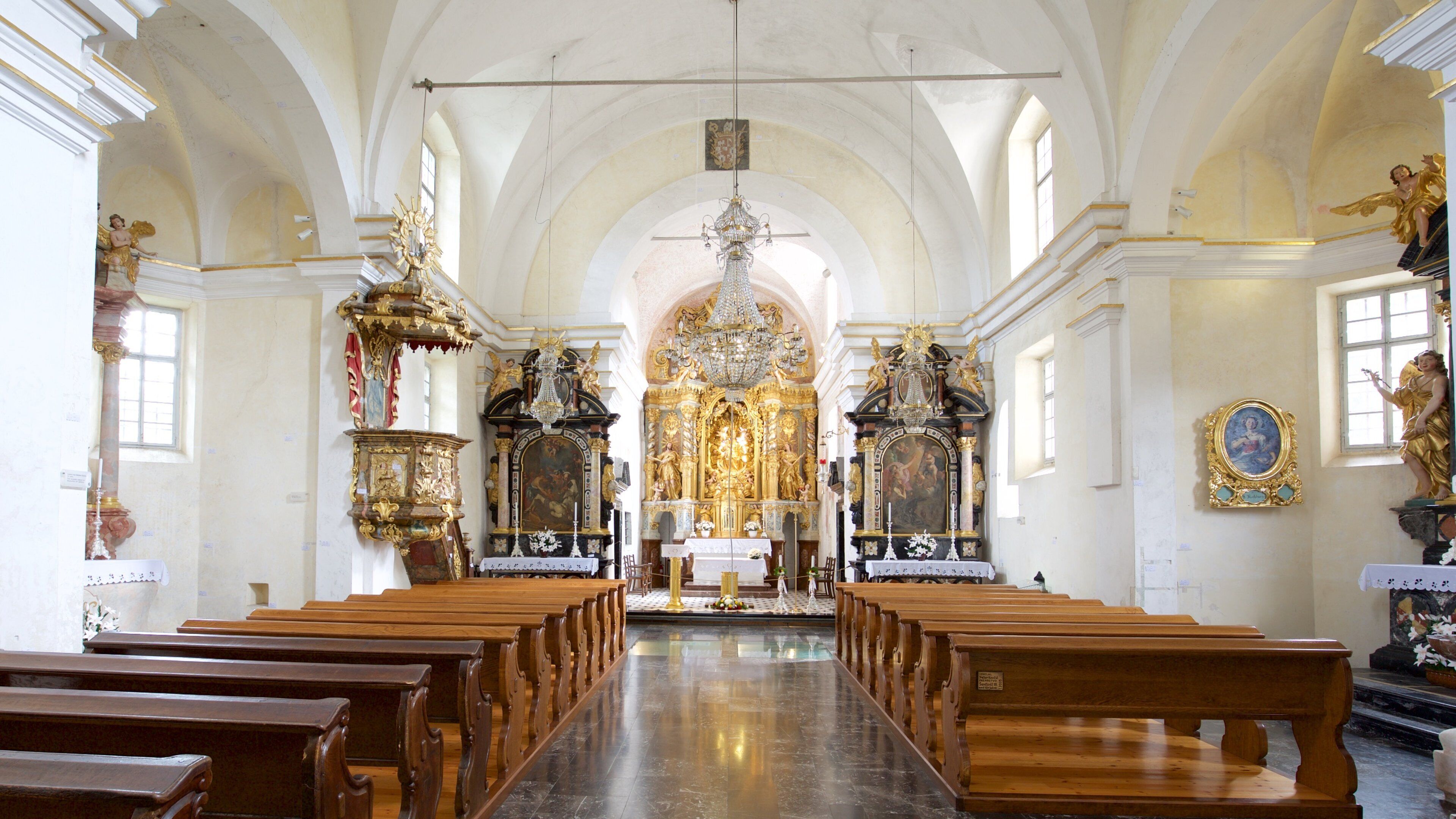 Church of Sv Marika Bozja which includes interior views, religious elements and a church or cathedral