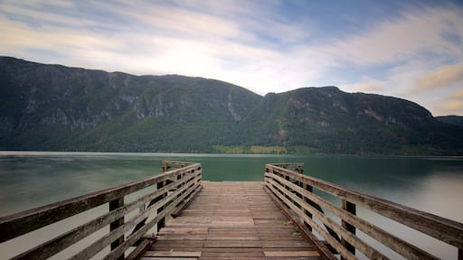 Lake Bohinj featuring mountains and a lake or waterhole