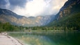 Lake Bohinj featuring a lake or waterhole and mountains