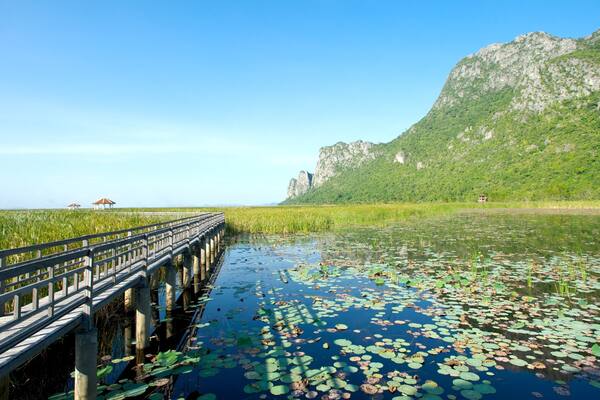Parc national de Khao Sam Roi Yot montrant panoramas, zone humide et montagnes