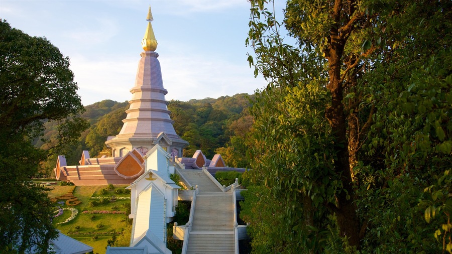 Doi Inthanon National Park featuring a garden and a temple or place of worship