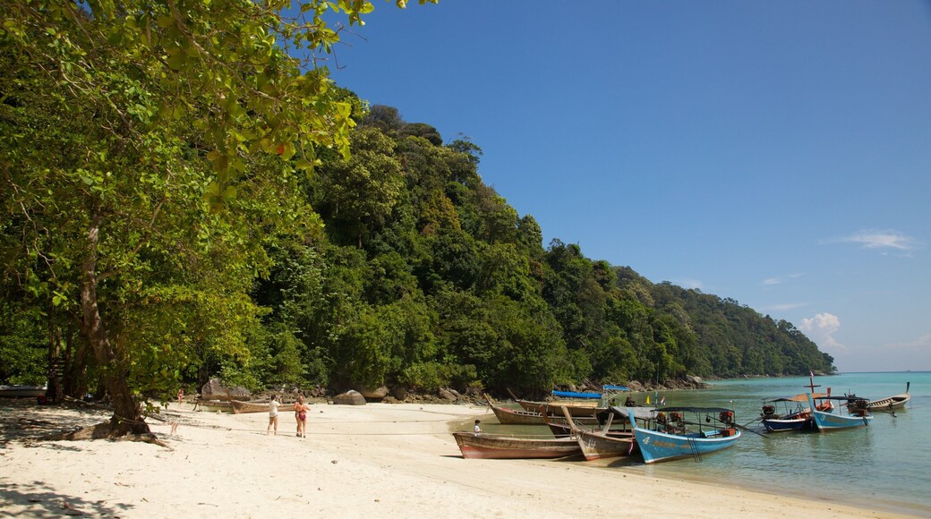 Ko Surin National Park which includes general coastal views, boating and tropical scenes