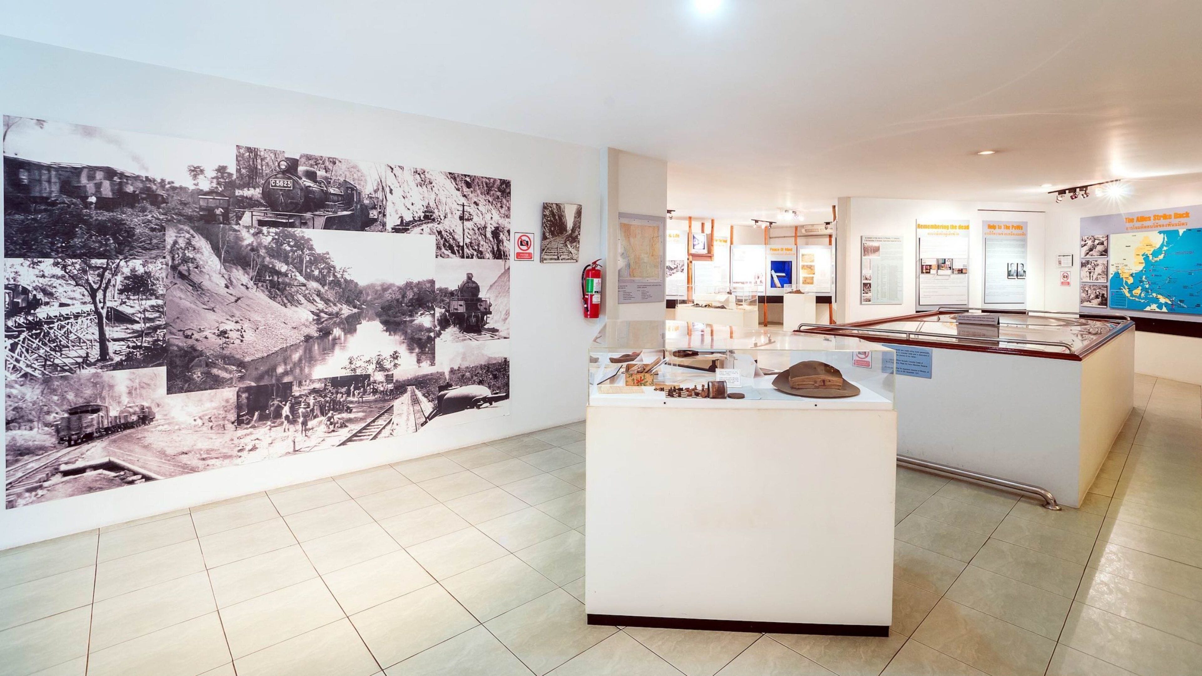 Thailand-Burma Railway Centre showing interior views
