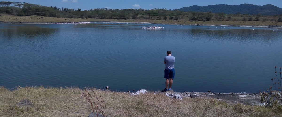 Lake Momella is the best and easy spot for the flamingos in Tanzania