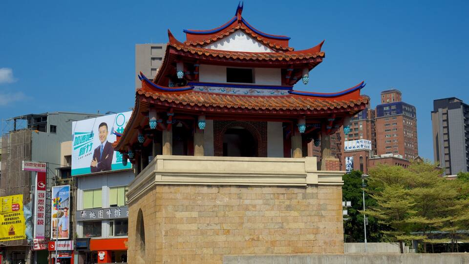 East Gate showing a city and heritage elements