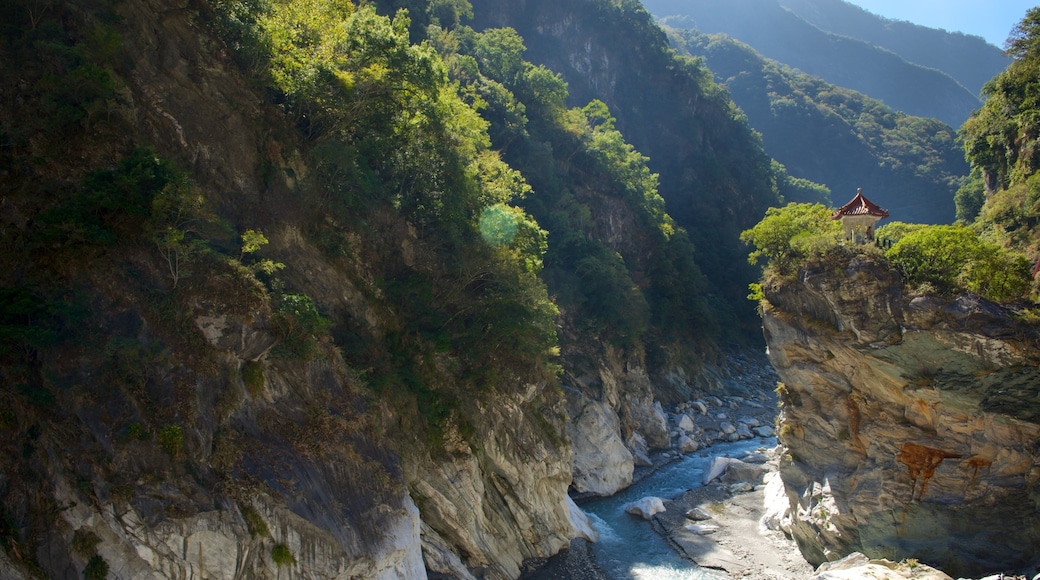 Taroko National Park which includes tranquil scenes, a gorge or canyon and a river or creek