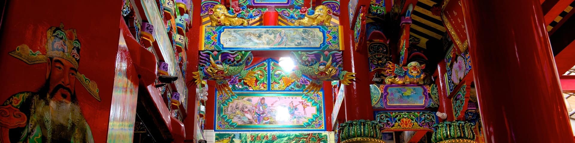 Dianji Temple featuring a temple or place of worship and heritage elements