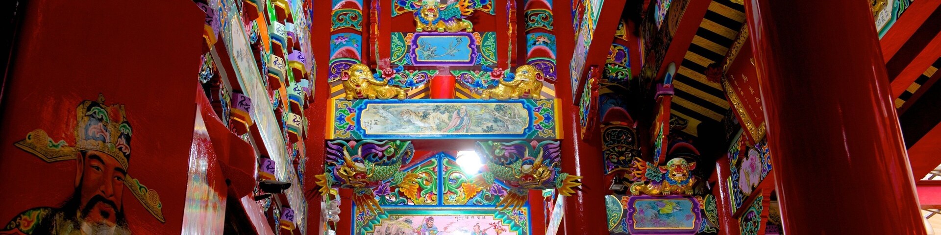 Dianji Temple featuring a temple or place of worship and heritage elements