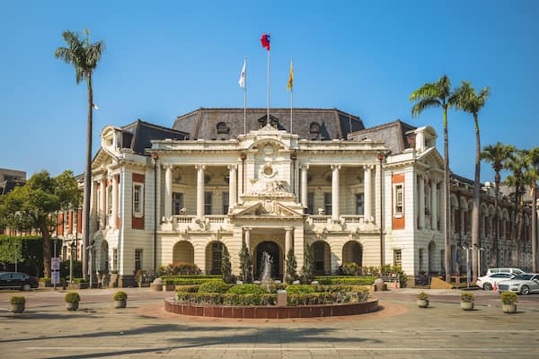 facade view of former taichung city hall in taiwan