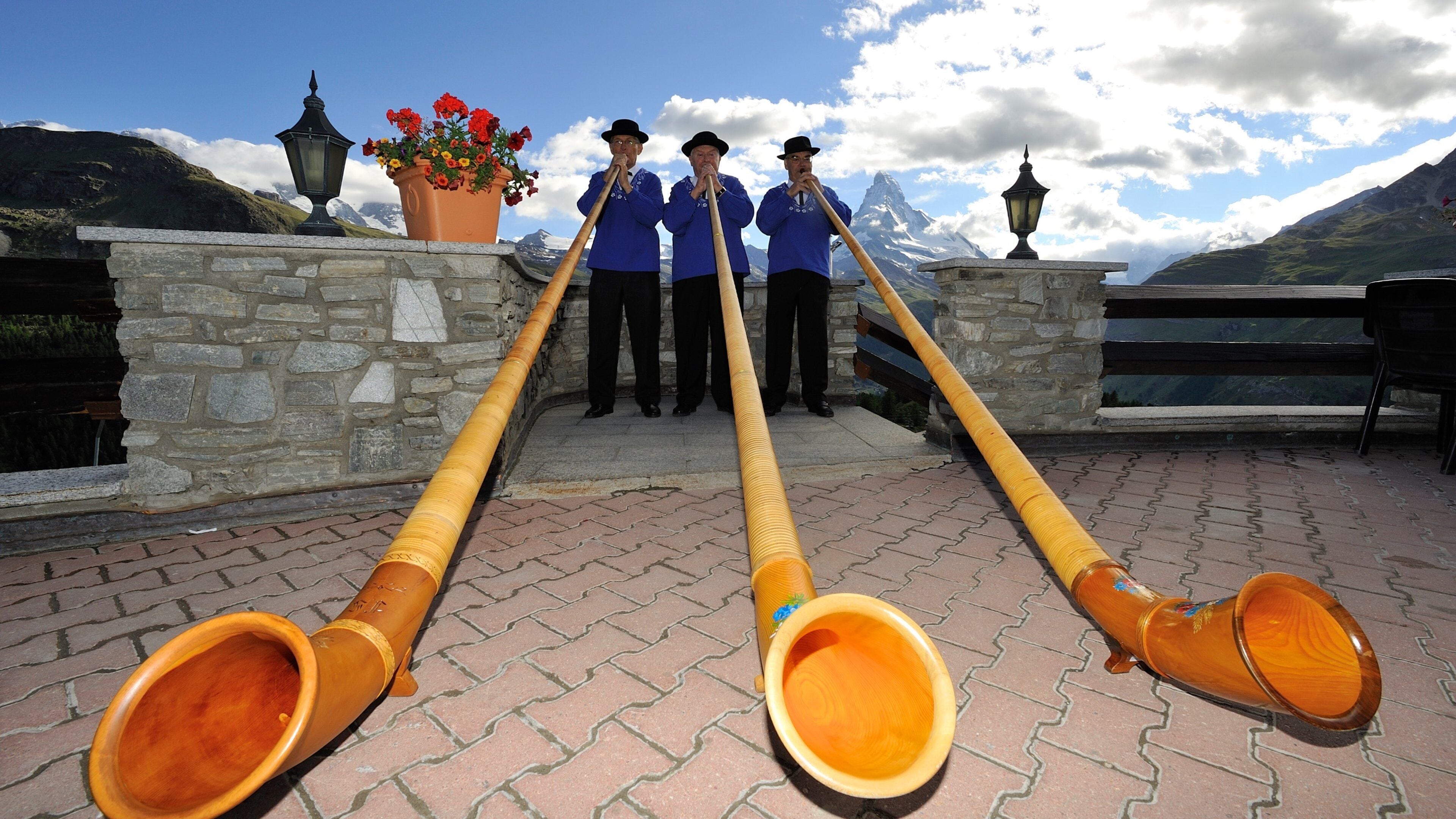 Sunnegga Ski Resort which includes music and street performance