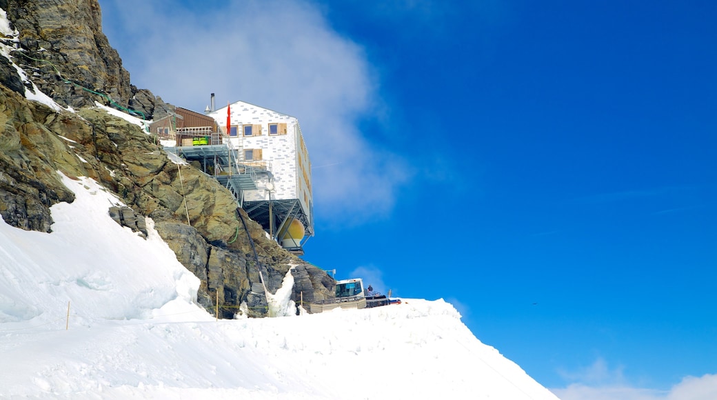 Jungfraujoch which includes mountains and snow