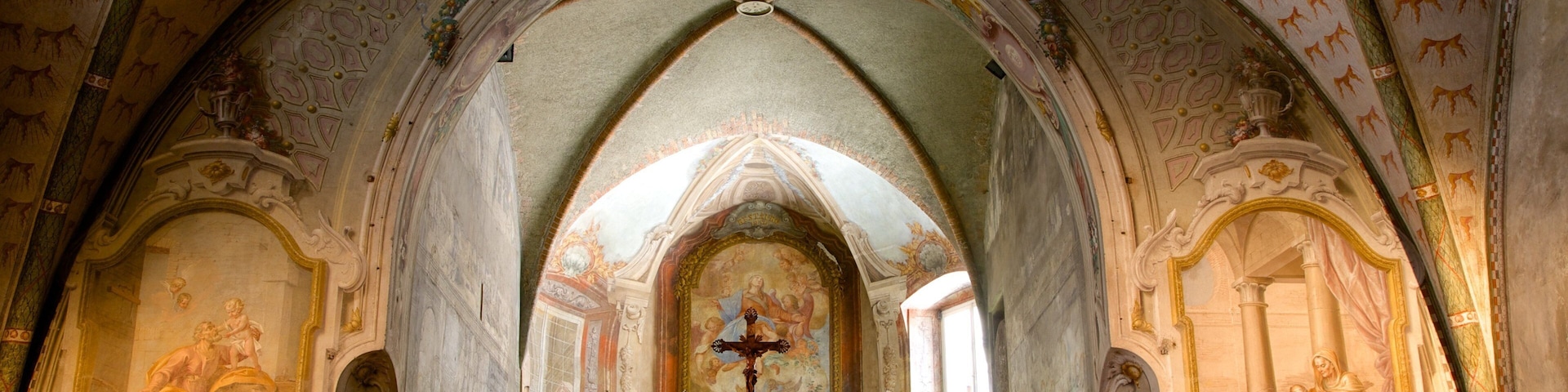 Santa Maria degli Angeli showing a church or cathedral, heritage elements and interior views