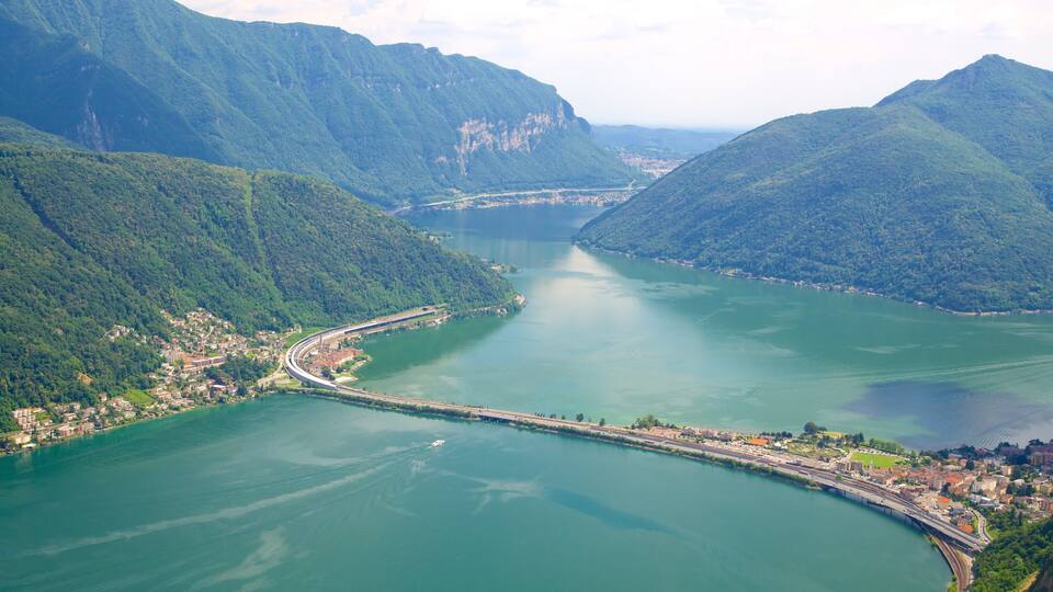 Monte San Salvatore featuring landscape views and a river or creek