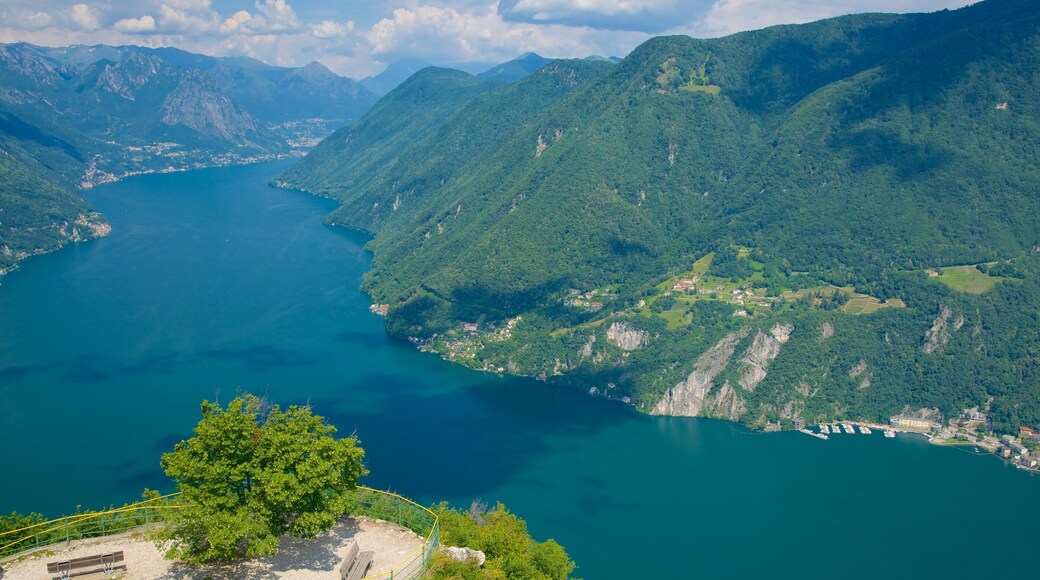 Monte San Salvatore featuring landscape views, tranquil scenes and a river or creek