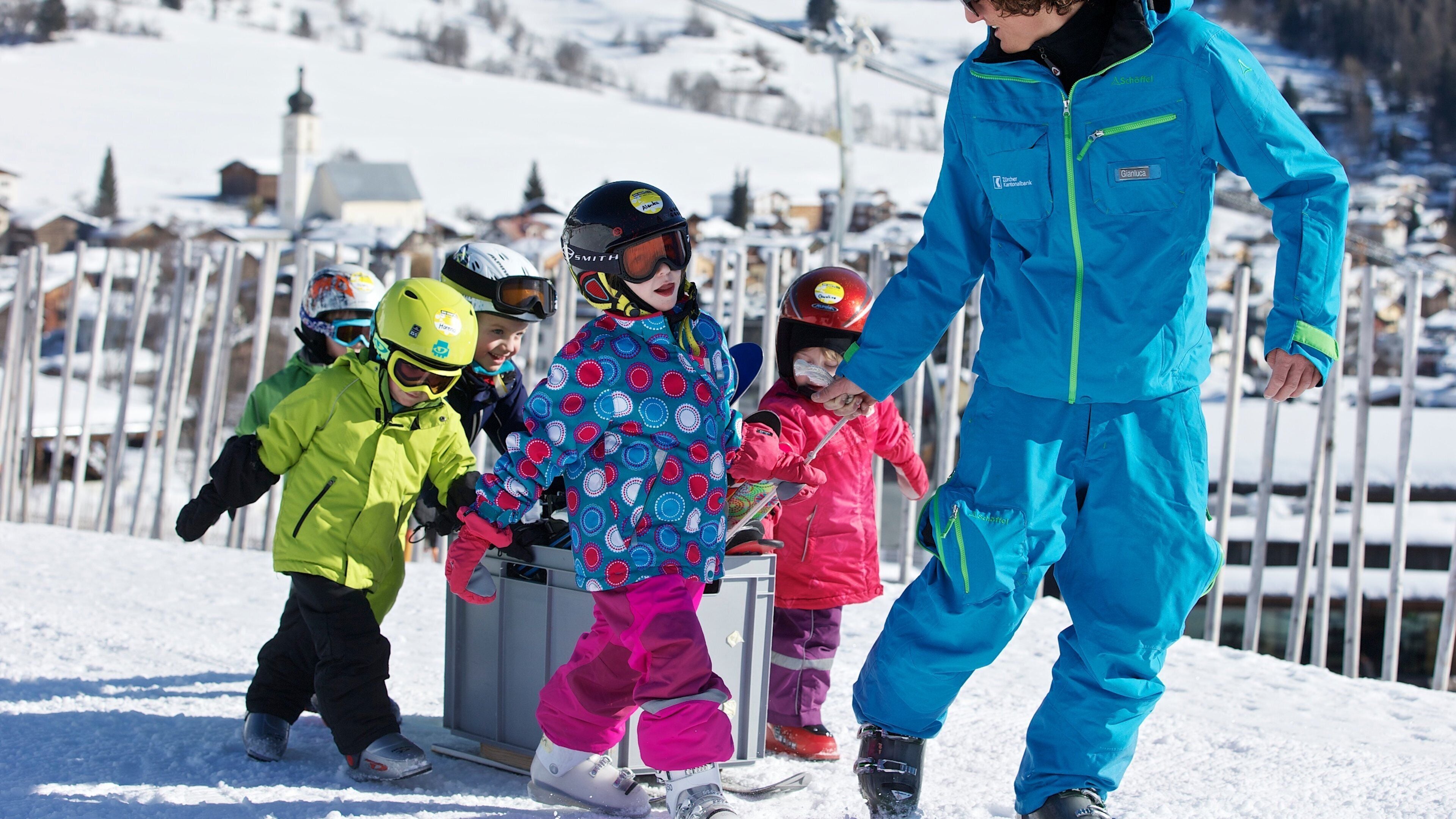 Laax Ski Resort which includes snow as well as children
