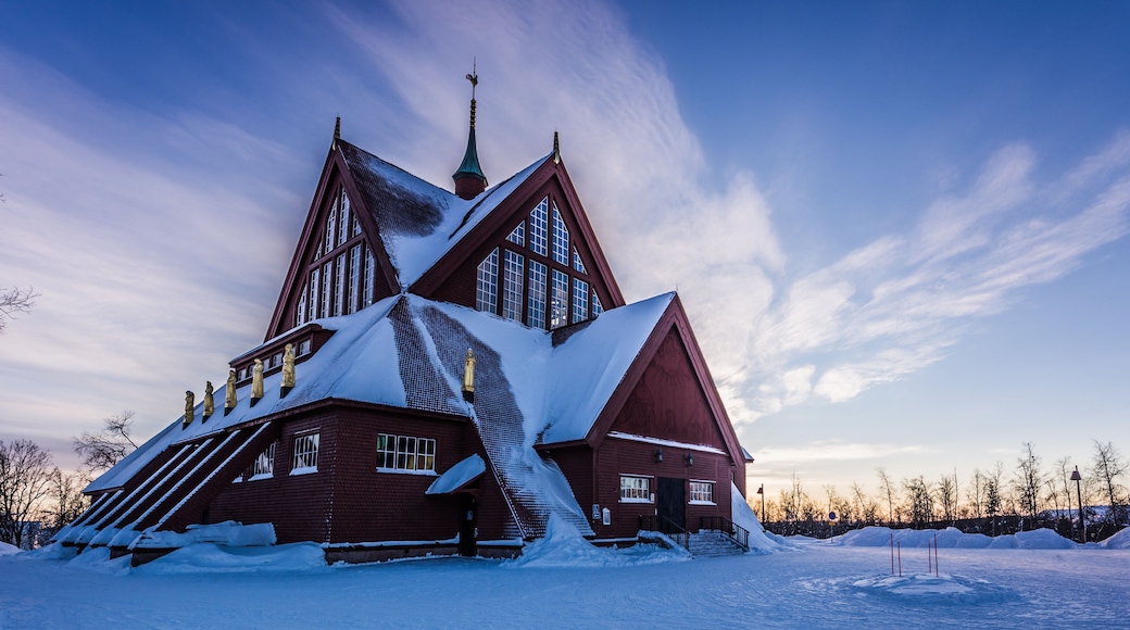 Lapland, Sweden - January 29, 2014: The Church of Kiruna, Sweden