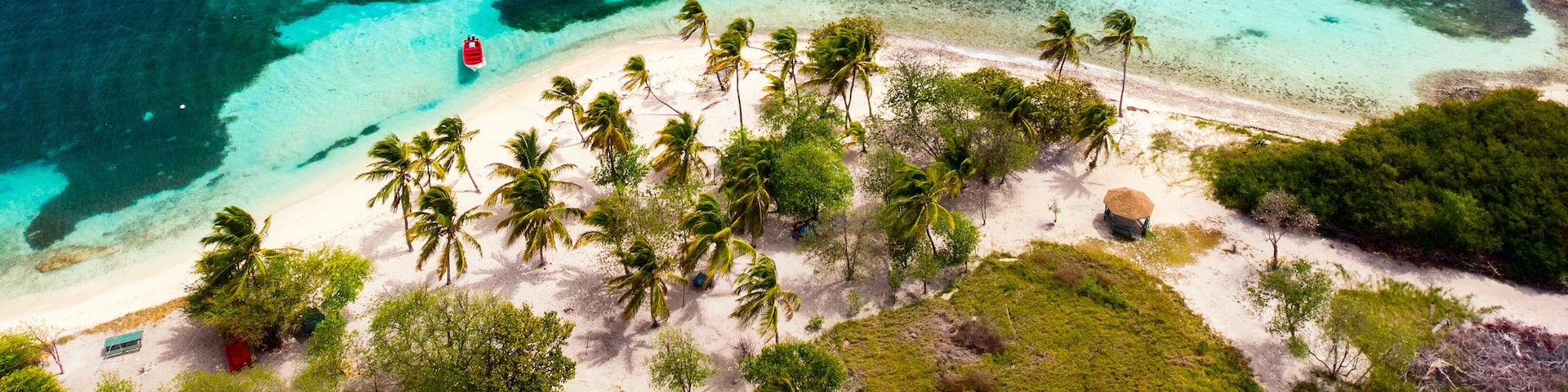 Top view of Tobago cays