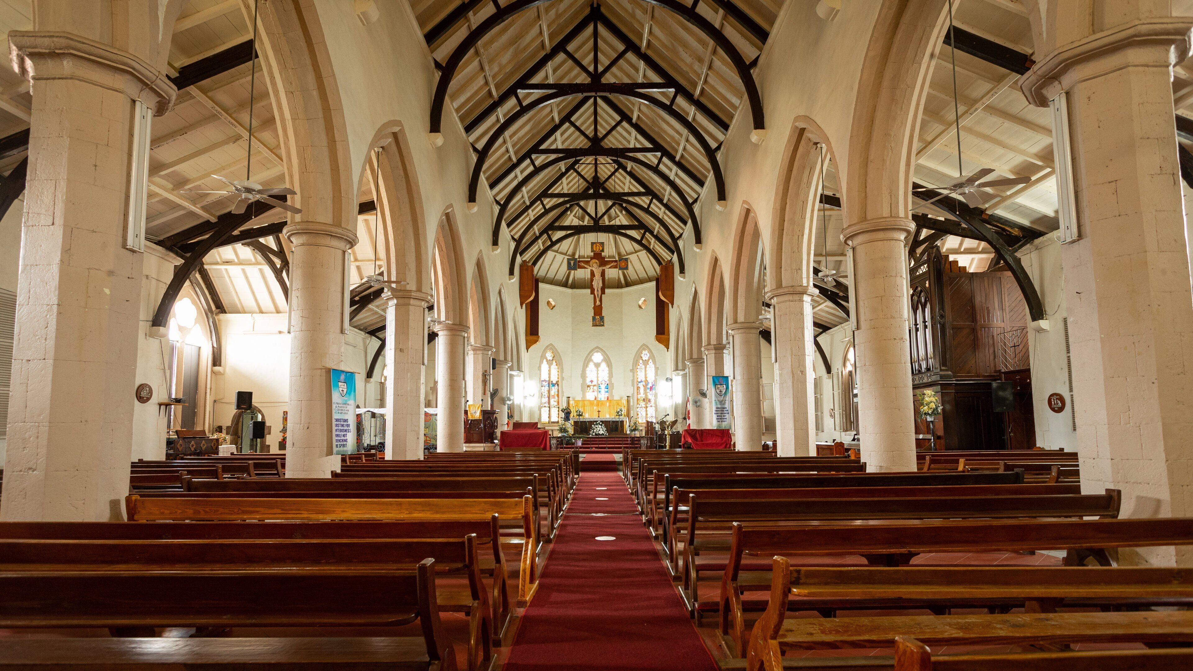 St. George\'s Anglican Church showing a church or cathedral, interior views and heritage elements
