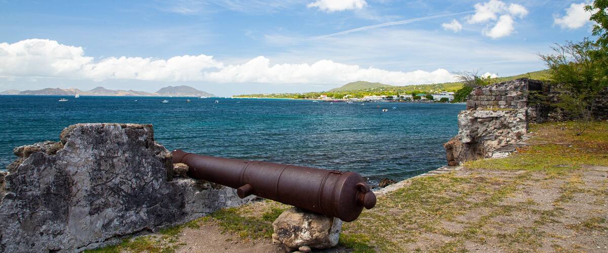 Fort Charles featuring heritage elements and general coastal views